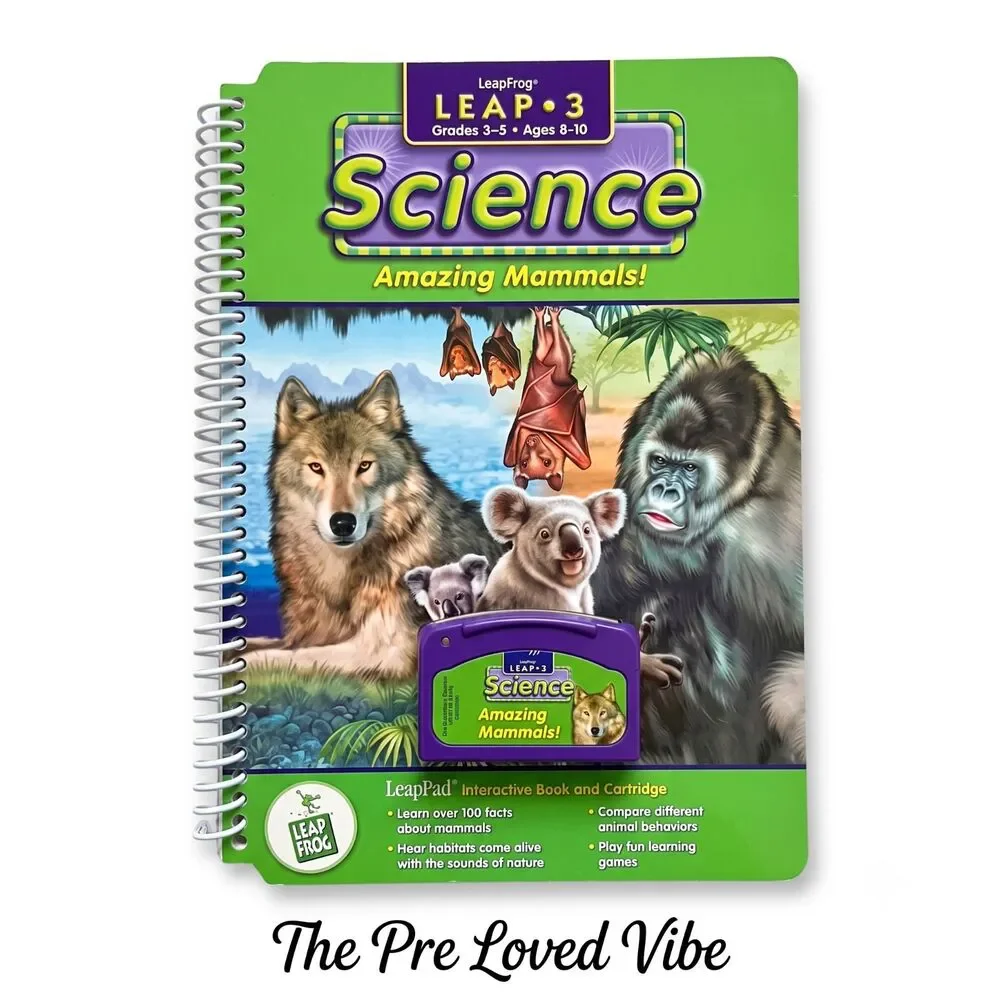 LeapFrog LeapPad 3 Science Amazing Mammals Interactive Book and Cartridge Set